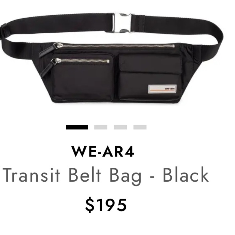 WE-AR4 Transit Belt Bag, NWT crossbody nylon zipper fanny travel flying secure